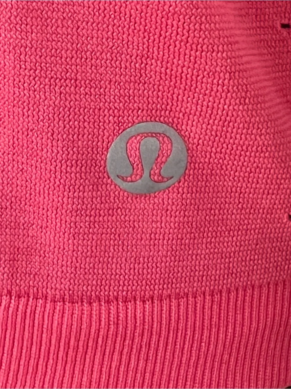 Lululemon Breeze By Muscle Tank II Pink Perforated Mesh Workout Gym Top Size 6